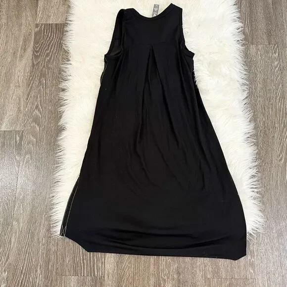 SheFit Womens The Sheila Shift Bra Dress Size 1 XS Black Modal Henley Preppy - Picture 4 of 9